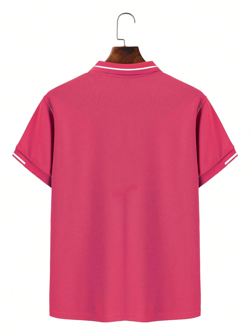 Calvornis Camisa Polo Casual/Business de Manga Curta com Detalhe em Contraste para Homens, Camisa de Golfe Preta para Homens, Formal, Cerimônia