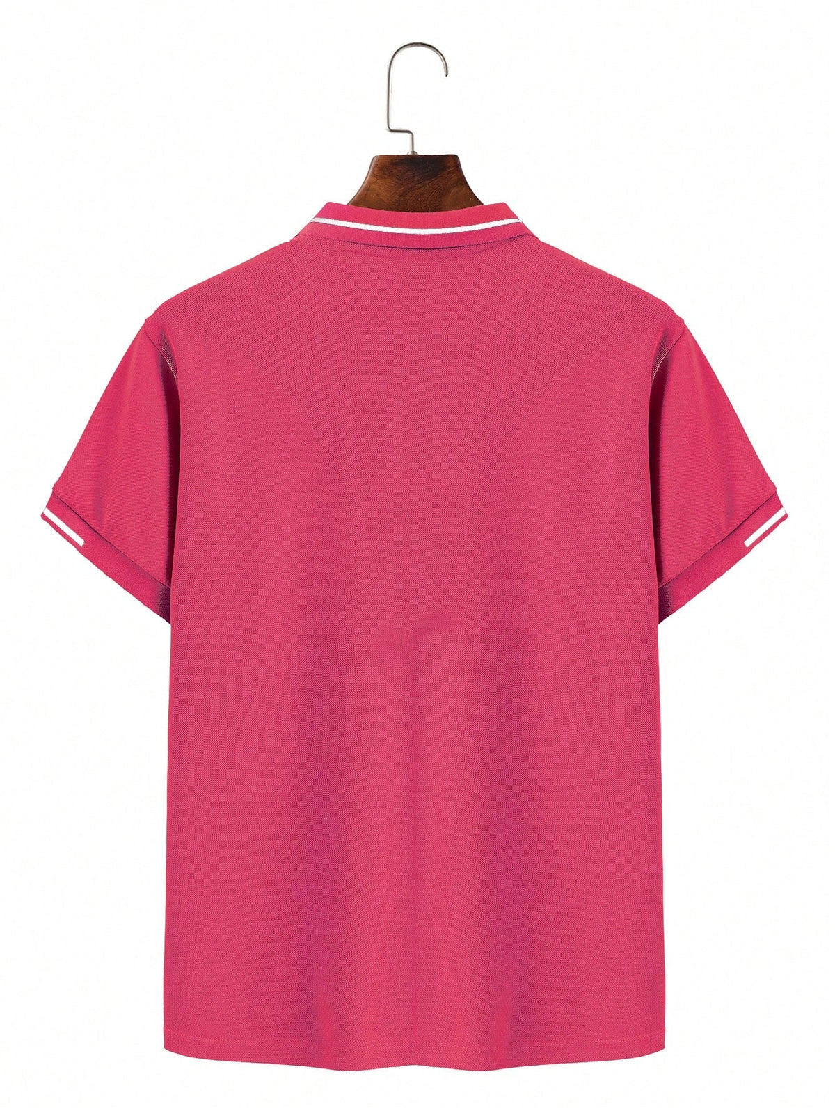 Calvornis Camisa Polo Casual/Business de Manga Curta com Detalhe em Contraste para Homens, Camisa de Golfe Preta para Homens, Formal, Cerimônia