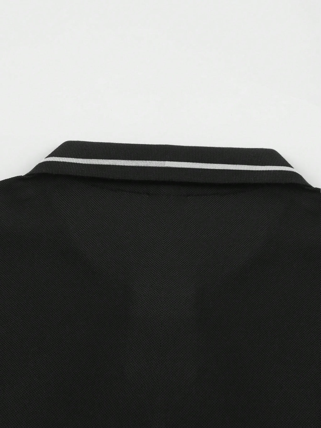 Calvornis Camisa Polo Casual/Business de Manga Curta com Detalhe em Contraste para Homens, Camisa de Golfe Preta para Homens, Formal, Cerimônia