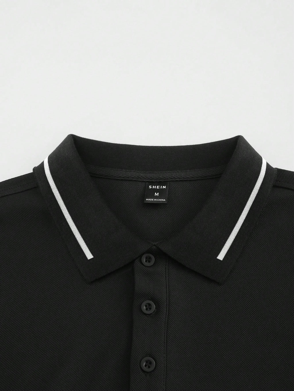 Calvornis Camisa Polo Casual/Business de Manga Curta com Detalhe em Contraste para Homens, Camisa de Golfe Preta para Homens, Formal, Cerimônia