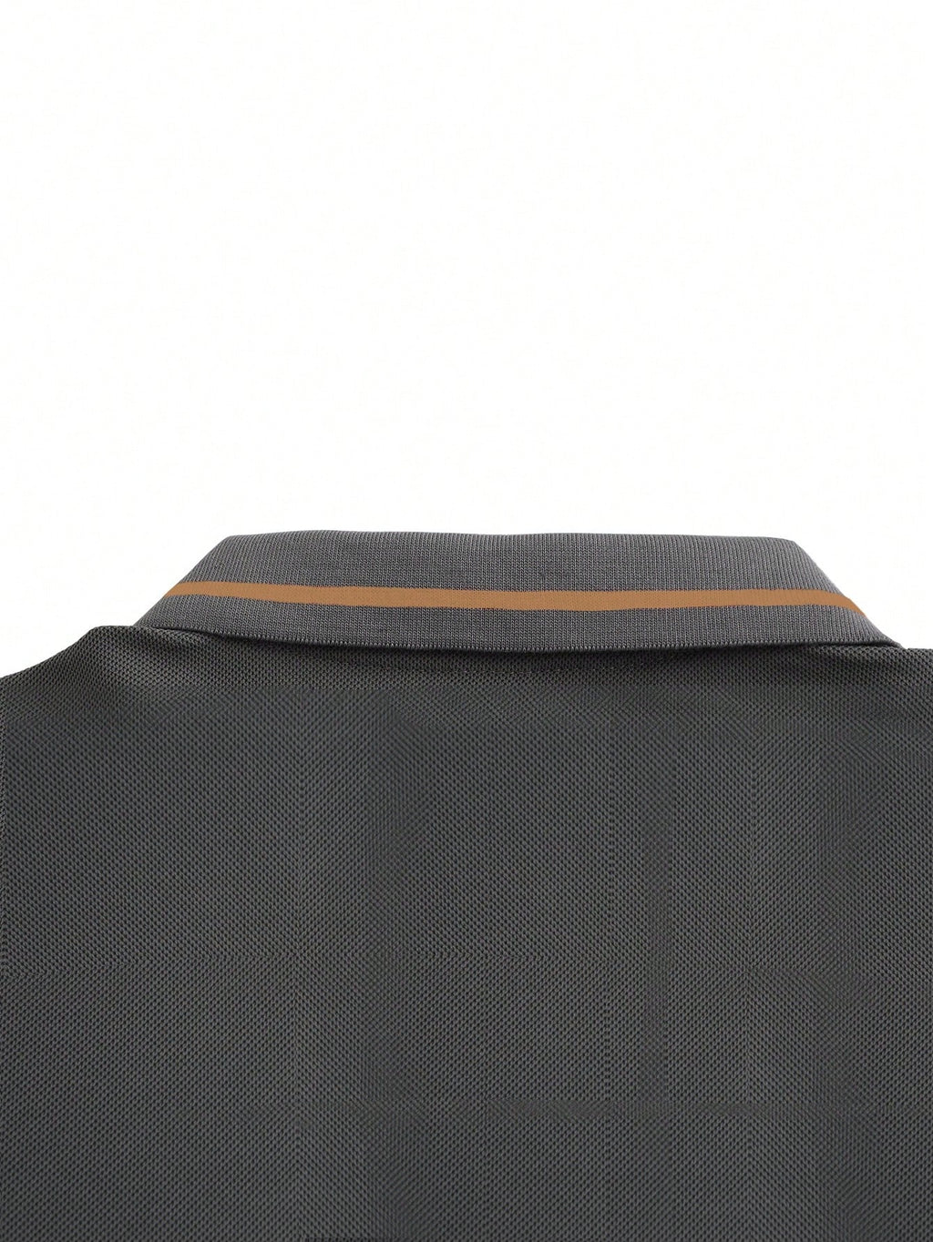 Calvornis Camisa Polo Casual/Business de Manga Curta com Detalhe em Contraste para Homens, Camisa de Golfe Preta para Homens, Formal, Cerimônia