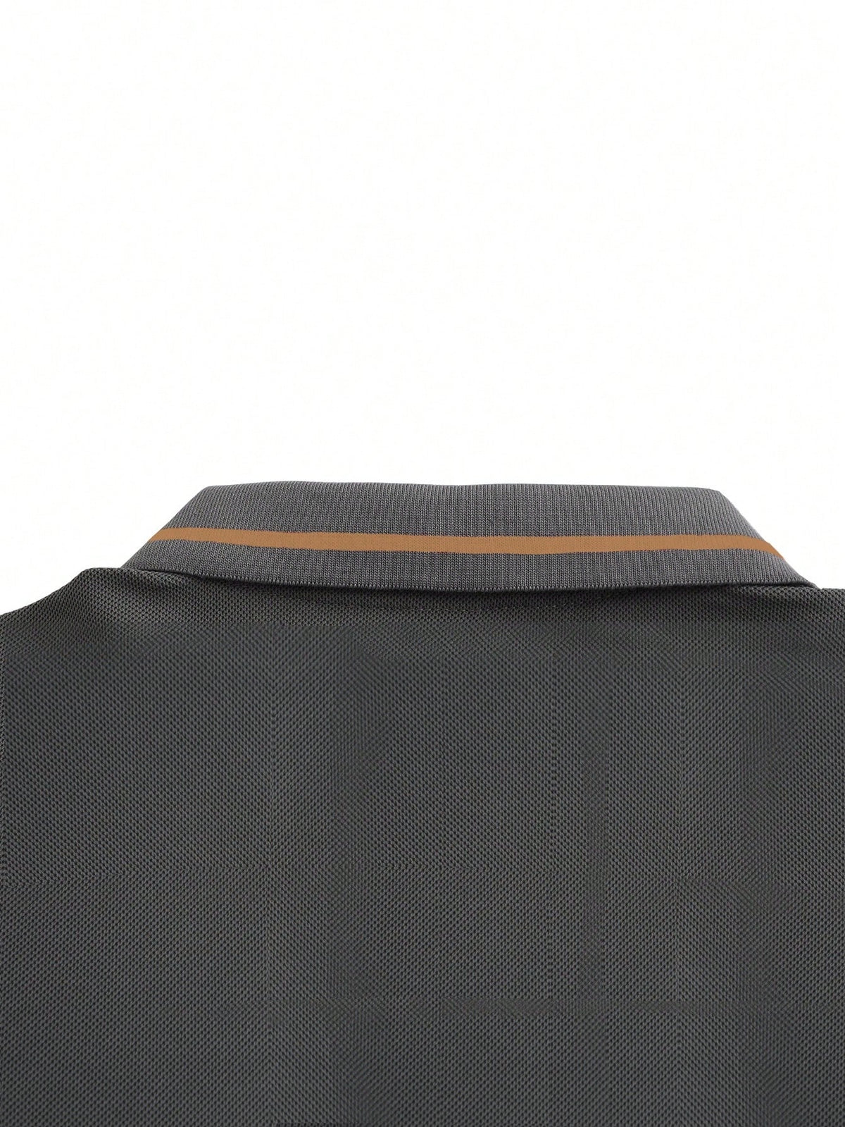 Calvornis Camisa Polo Casual/Business de Manga Curta com Detalhe em Contraste para Homens, Camisa de Golfe Preta para Homens, Formal, Cerimônia
