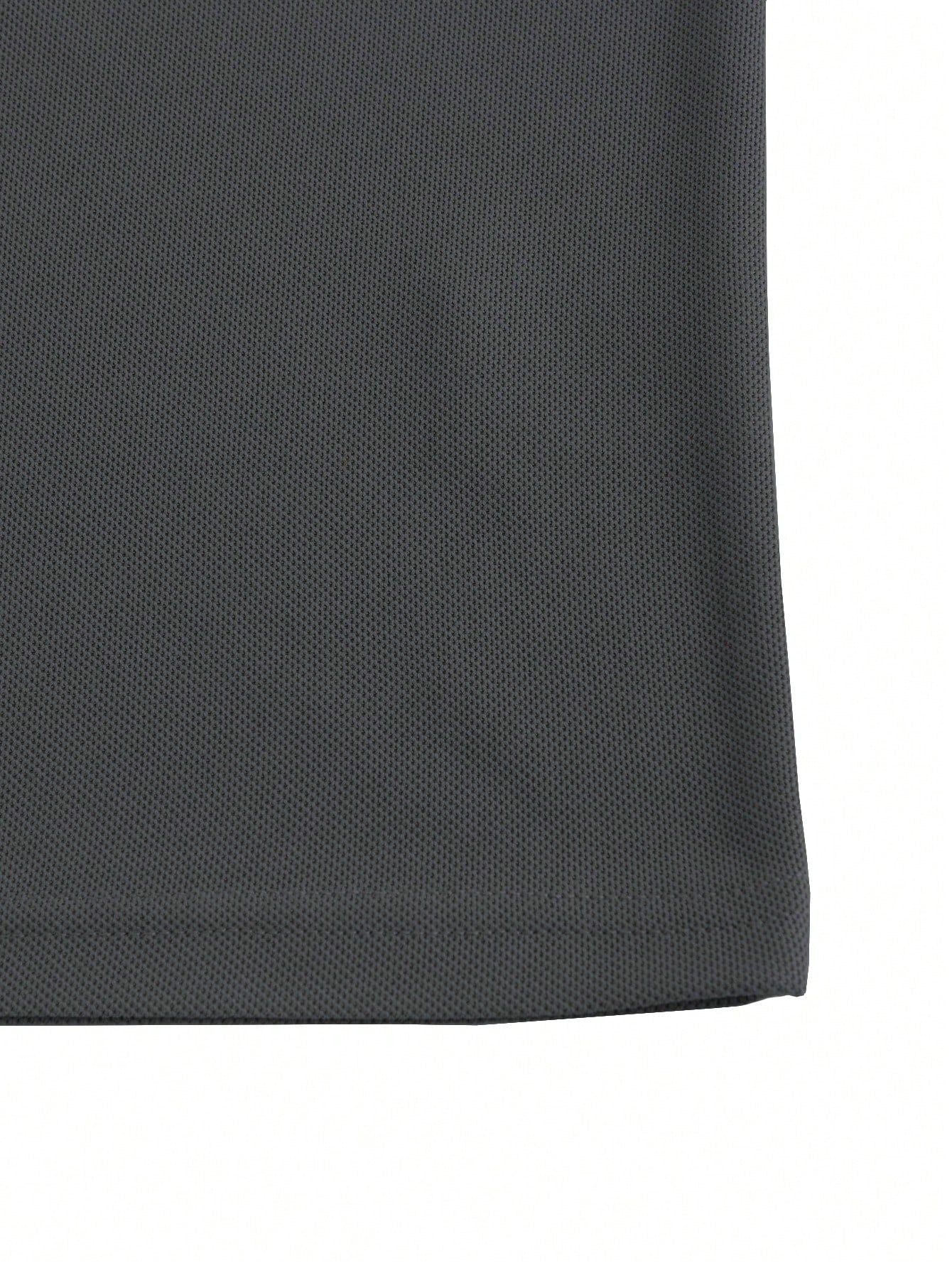 Calvornis Camisa Polo Casual/Business de Manga Curta com Detalhe em Contraste para Homens, Camisa de Golfe Preta para Homens, Formal, Cerimônia
