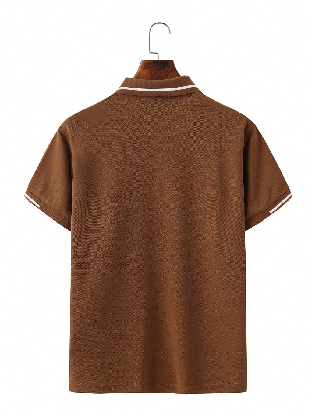 Calvornis Camisa Polo Casual/Business de Manga Curta com Detalhe em Contraste para Homens, Camisa de Golfe Preta para Homens, Formal, Cerimônia