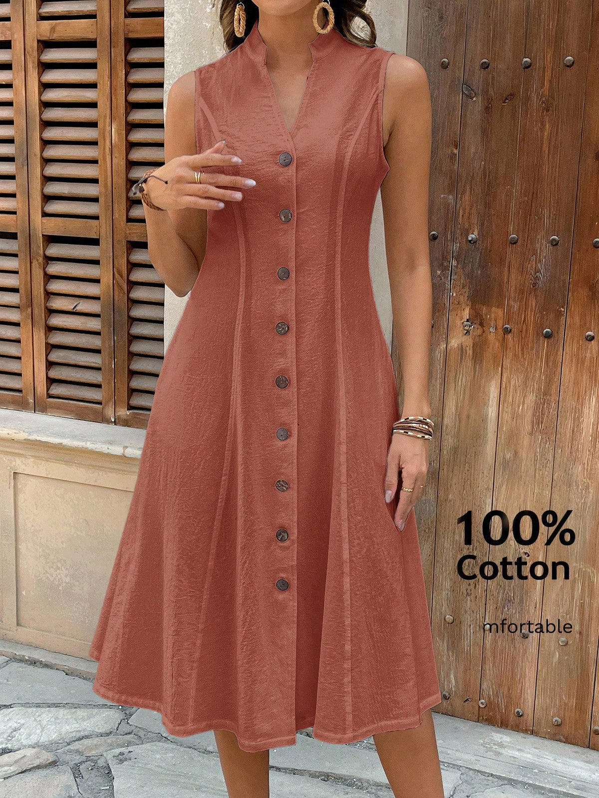 Faunlyn Vestido Feminino de Verão com Estampa Geométrica, Gola Redonda e Manga Curta