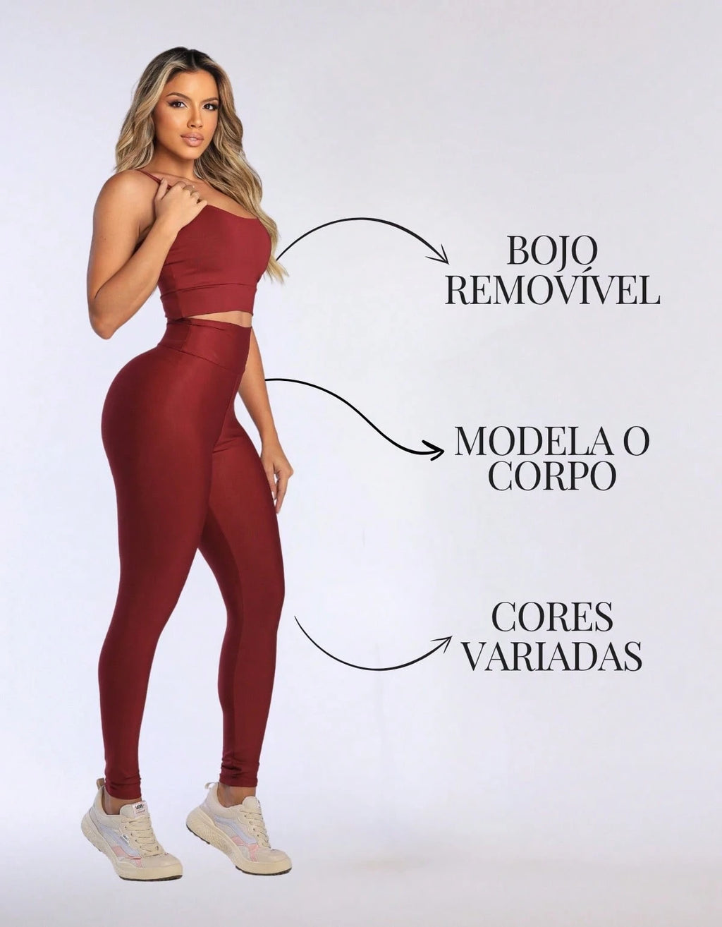 Kit 3 Peças Conjunto de Roupas Esportivas Fitnes Feminino Calça Legging Cintura Alta + Top com Bojo Removivel Zero Transparência + Regata Academia Dry Fit Ideal Treino Malhar Corrida