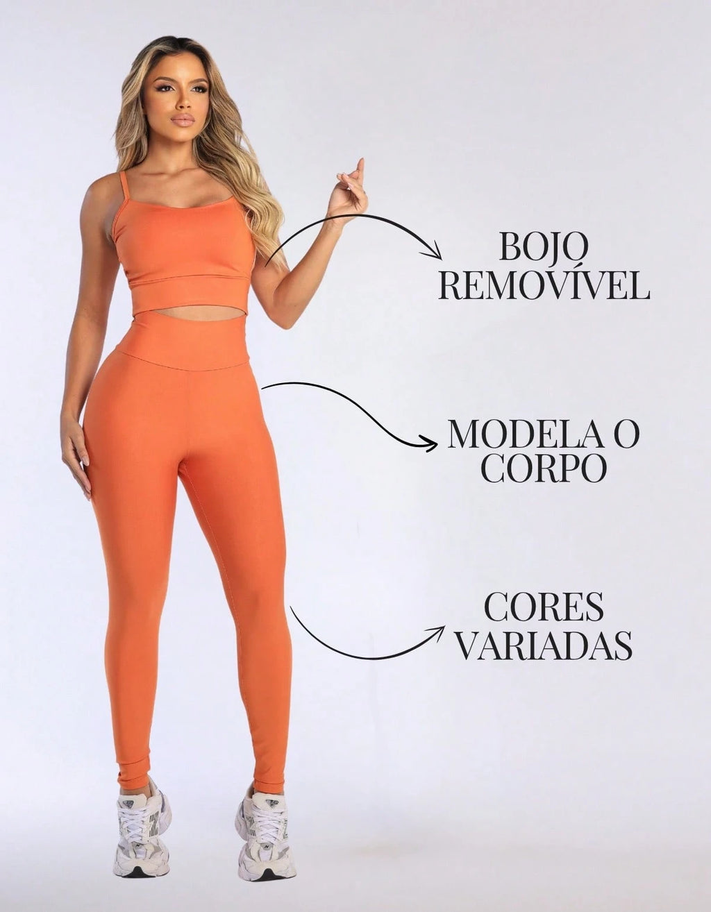 Kit 3 Peças Conjunto de Roupas Esportivas Fitnes Feminino Calça Legging Cintura Alta + Top com Bojo Removivel Zero Transparência + Regata Academia Dry Fit Ideal Treino Malhar Corrida