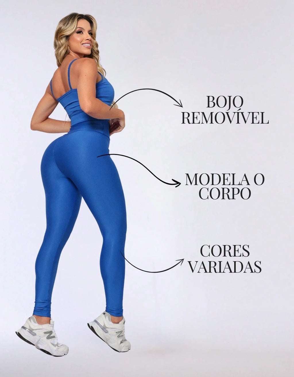 Kit 3 Peças Conjunto de Roupas Esportivas Fitnes Feminino Calça Legging Cintura Alta + Top com Bojo Removivel Zero Transparência + Regata Academia Dry Fit Ideal Treino Malhar Corrida