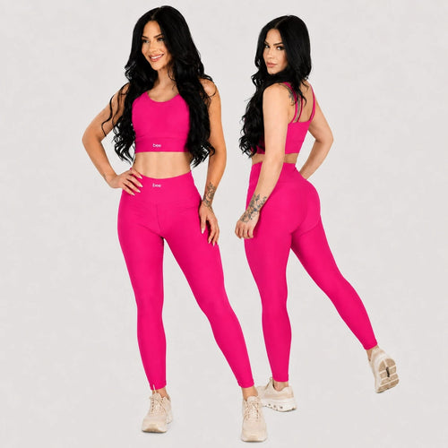 Conjunto Legging Academia Feminino Calça Zero Transparencia Cintura Alta Modelador