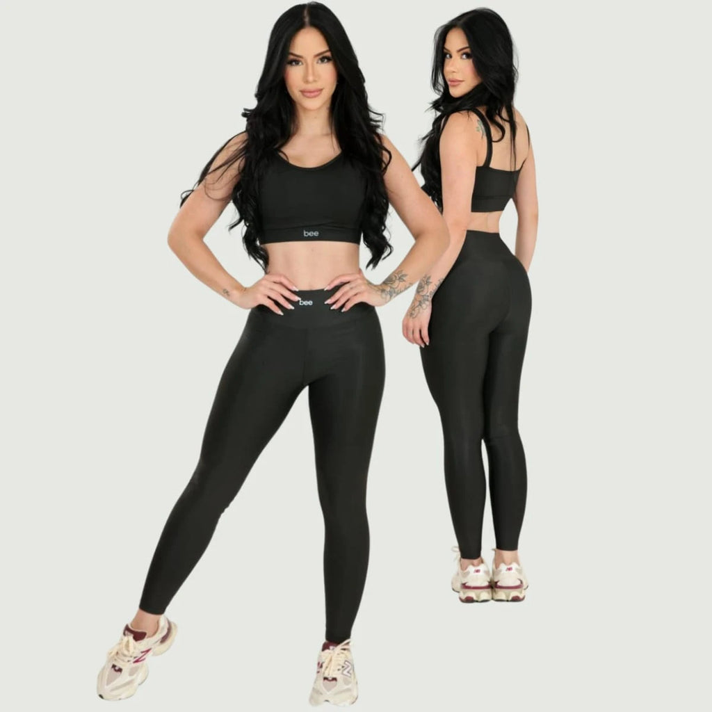 Conjunto Legging Academia Feminino Calça Zero Transparencia Cintura Alta Modelador