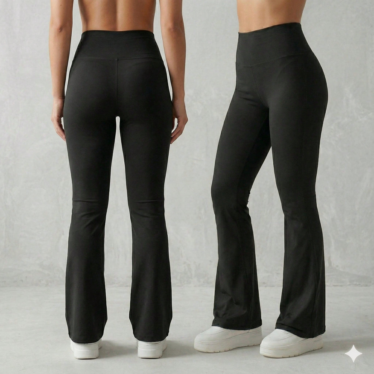 Calça Legging Flare Feminina Cintura Alta Confortável