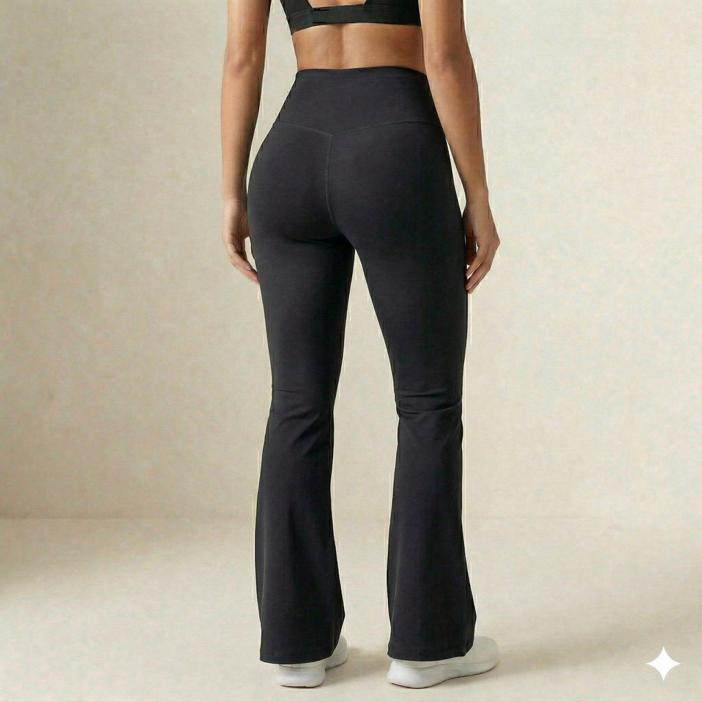 Calça Legging Flare Feminina Cintura Alta Confortável