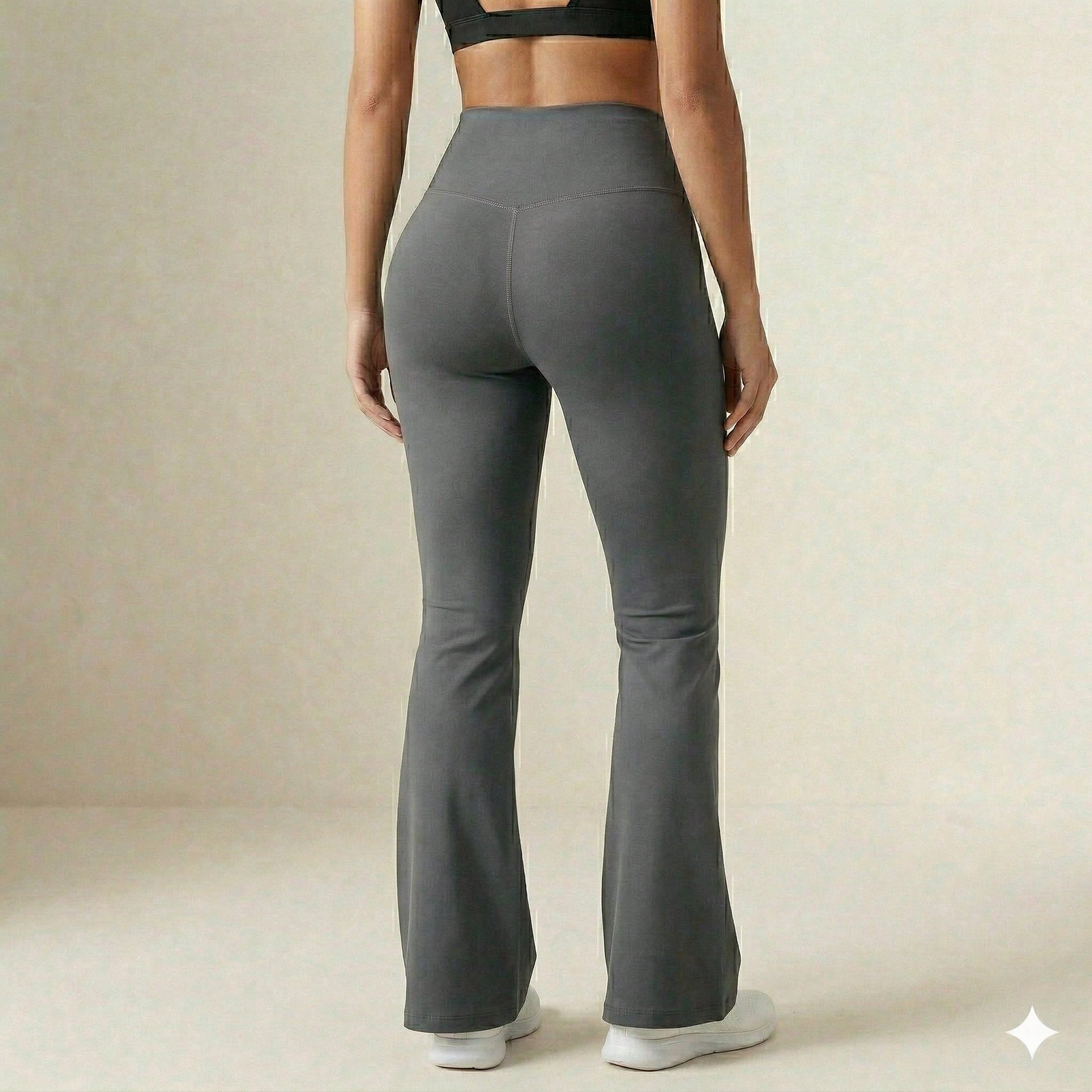Calça Legging Flare Feminina Cintura Alta Confortável