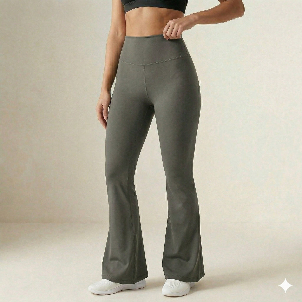 Calça Legging Flare Feminina Cintura Alta Confortável