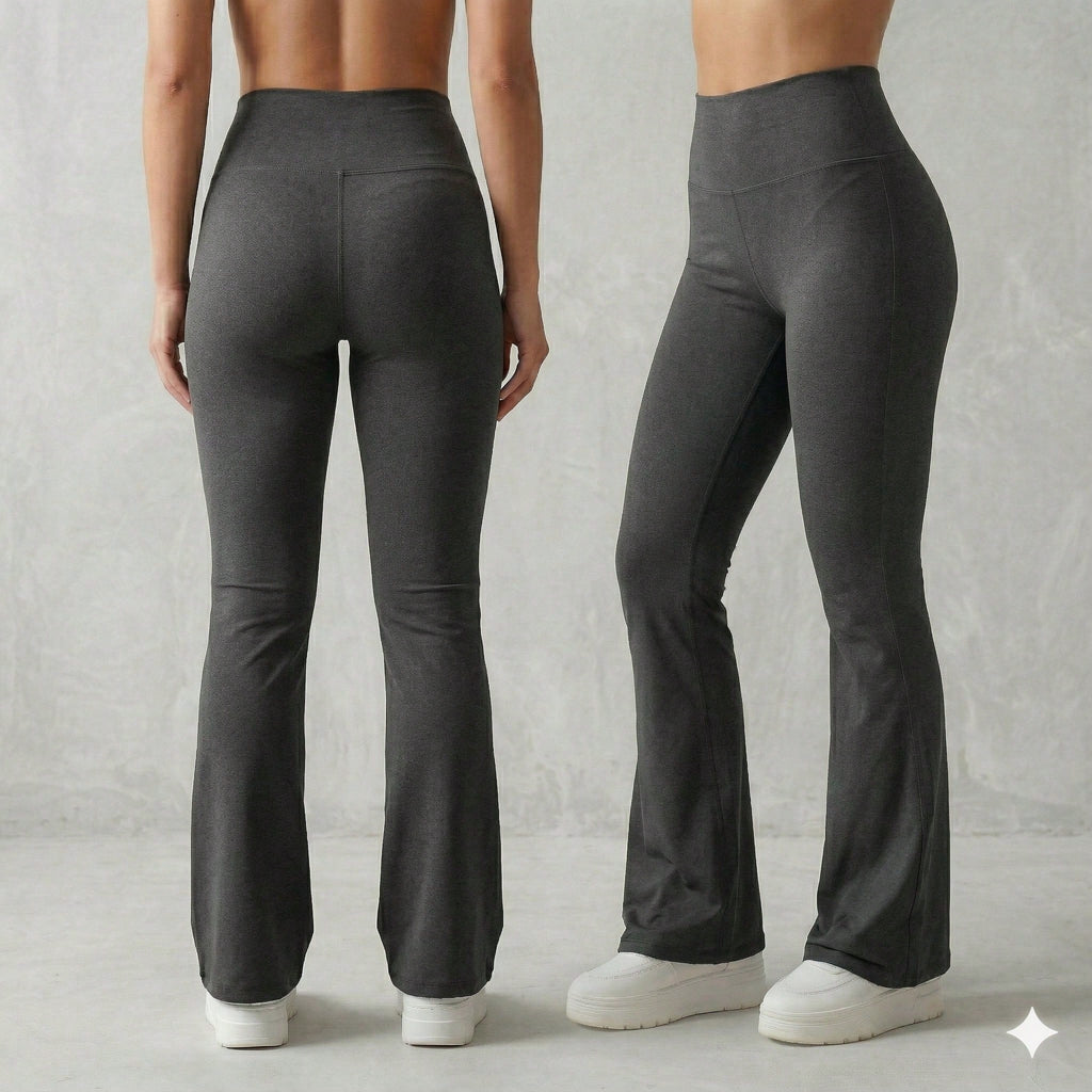 Calça Legging Flare Feminina Cintura Alta Confortável