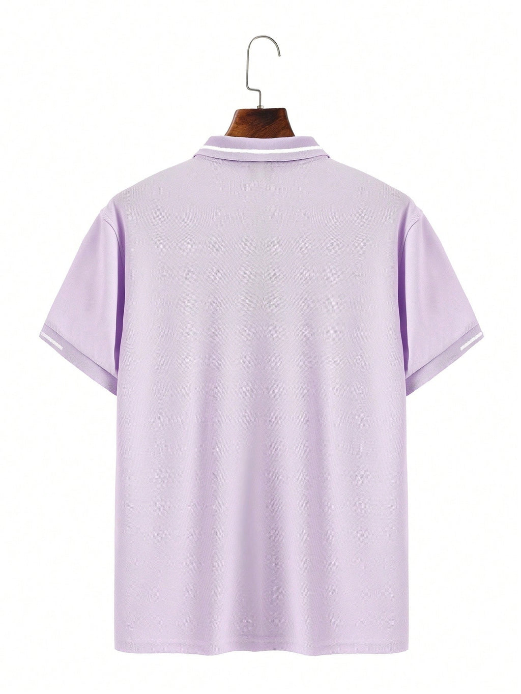 Calvornis Camisa Polo Casual/Business de Manga Curta com Detalhe em Contraste para Homens, Camisa de Golfe Preta para Homens, Formal, Cerimônia