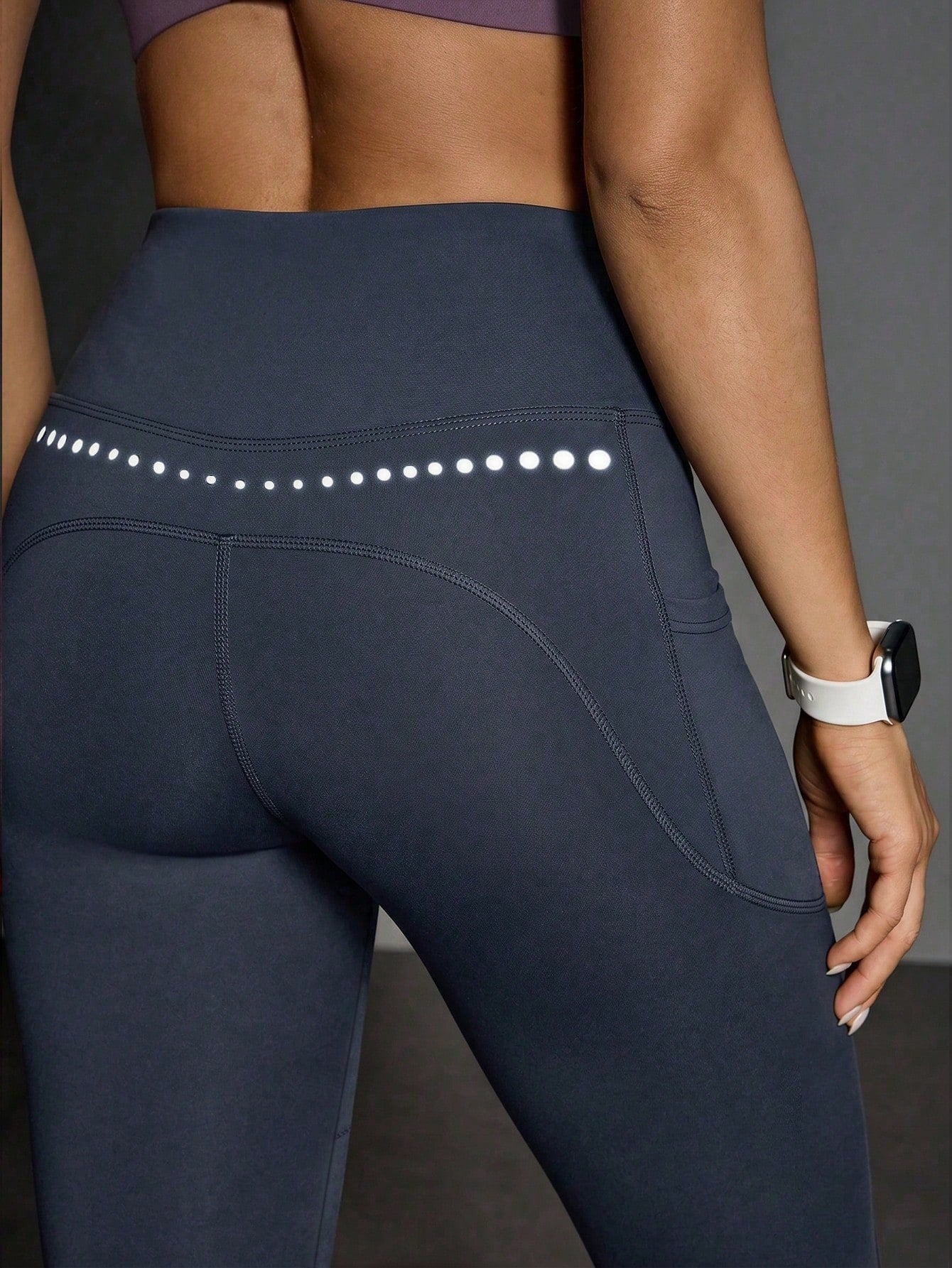 With My Calm With My Calm Legging Esportiva Sem Costura de Cintura Alta em Cor Sólida