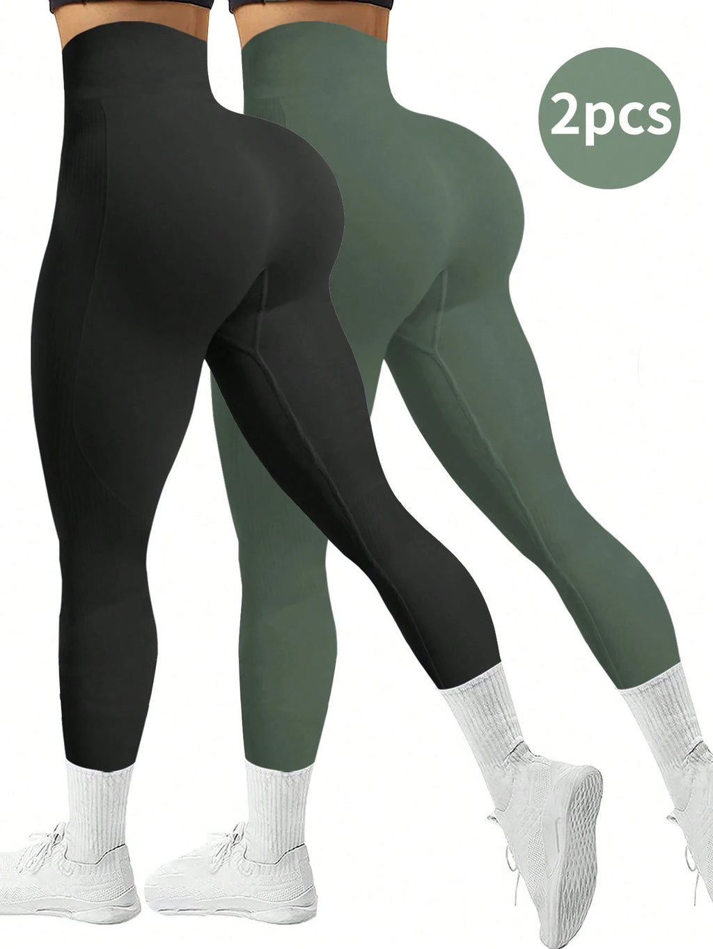 Powerista Legging Esportiva Feminina Minimalista Versátil Ajustada para Yoga