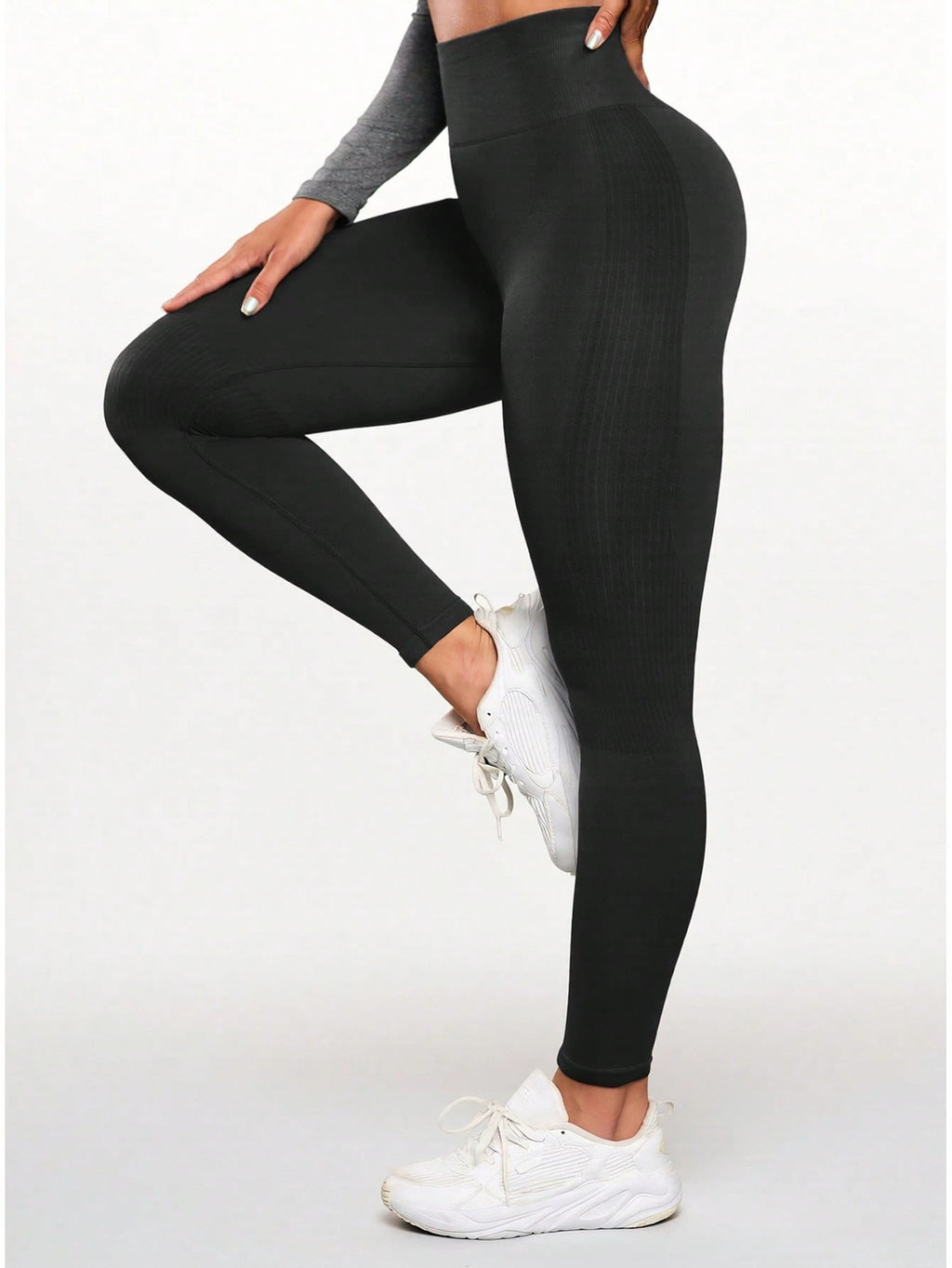 Powerista Legging Esportiva Feminina Minimalista Versátil Ajustada para Yoga