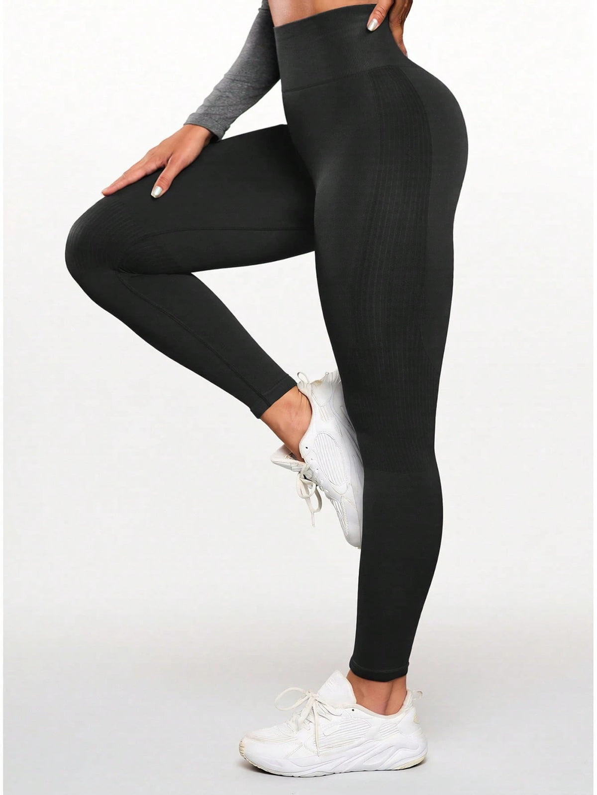 Powerista Legging Esportiva Feminina Minimalista Versátil Ajustada para Yoga