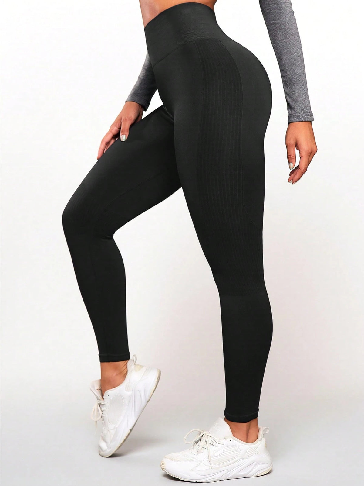 Powerista Legging Esportiva Feminina Minimalista Versátil Ajustada para Yoga