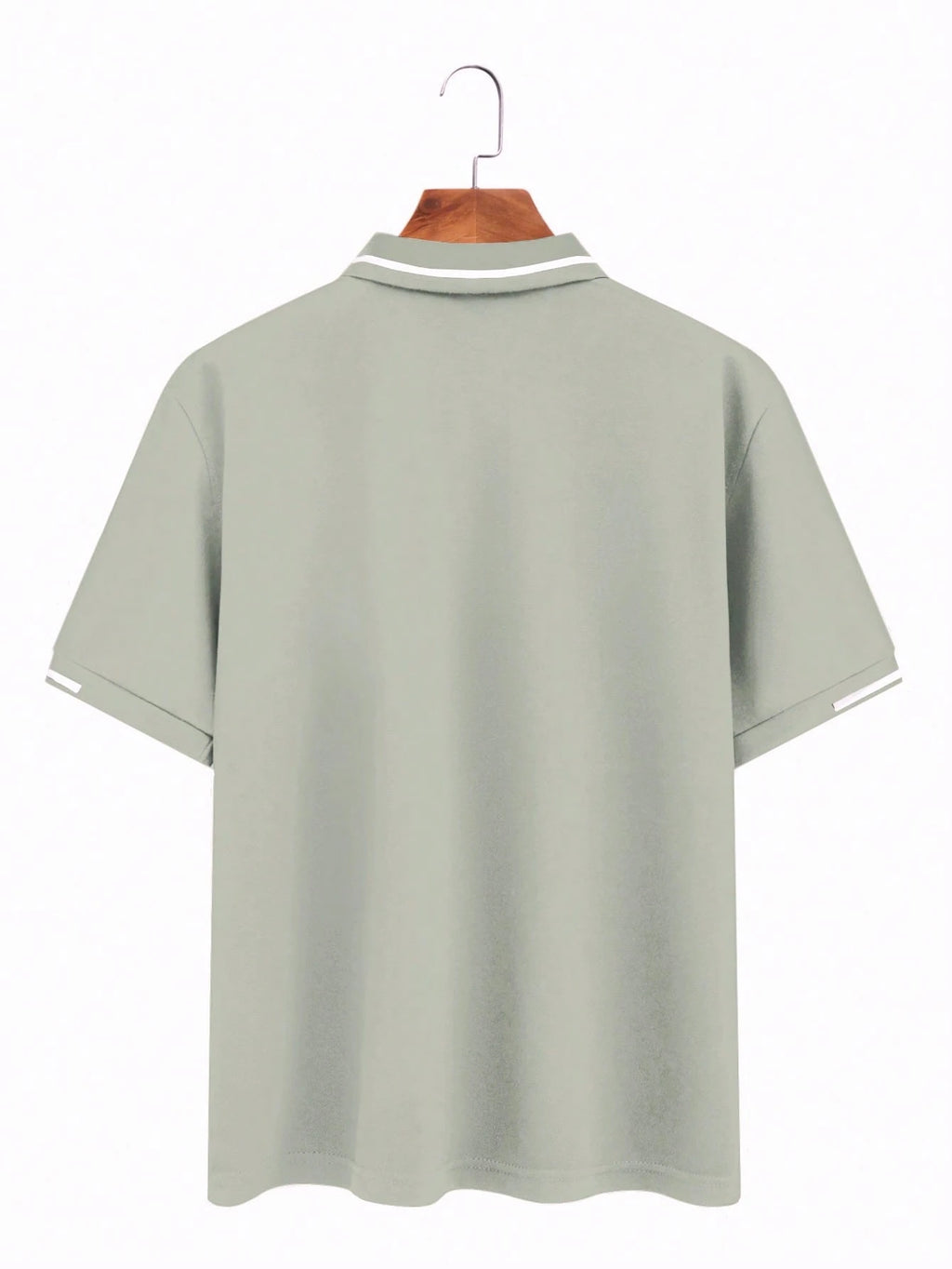 Calvornis Camisa Polo Casual/Business de Manga Curta com Detalhe em Contraste para Homens, Camisa de Golfe Preta para Homens, Formal, Cerimônia