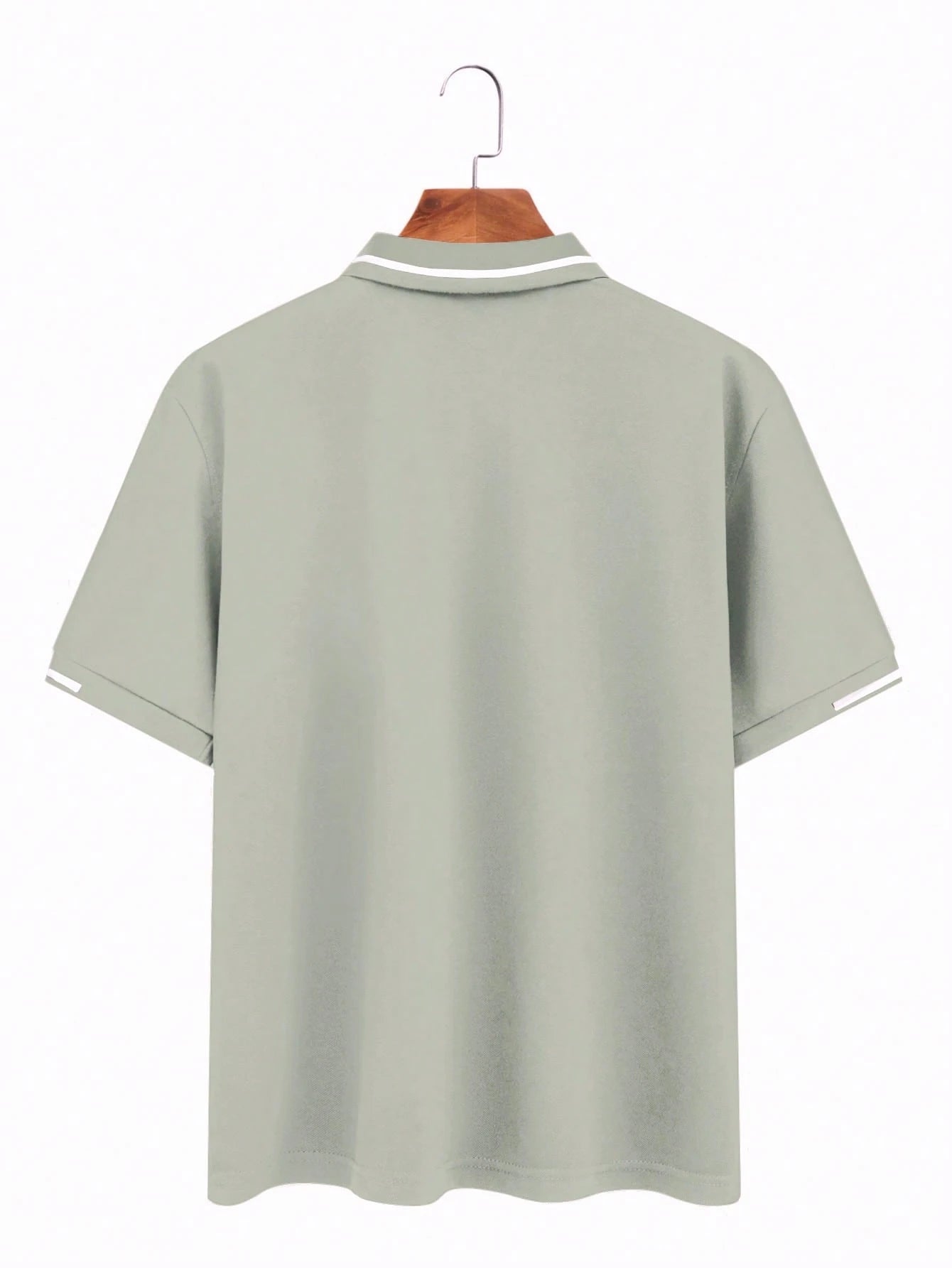Calvornis Camisa Polo Casual/Business de Manga Curta com Detalhe em Contraste para Homens, Camisa de Golfe Preta para Homens, Formal, Cerimônia