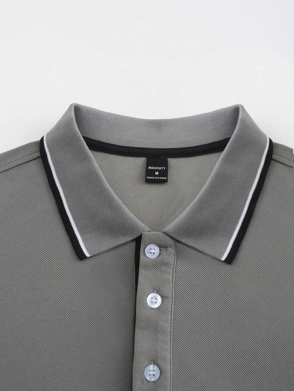 Calvornis Camisa Polo Casual/Business de Manga Curta com Detalhe em Contraste para Homens, Camisa de Golfe Preta para Homens, Formal, Cerimônia
