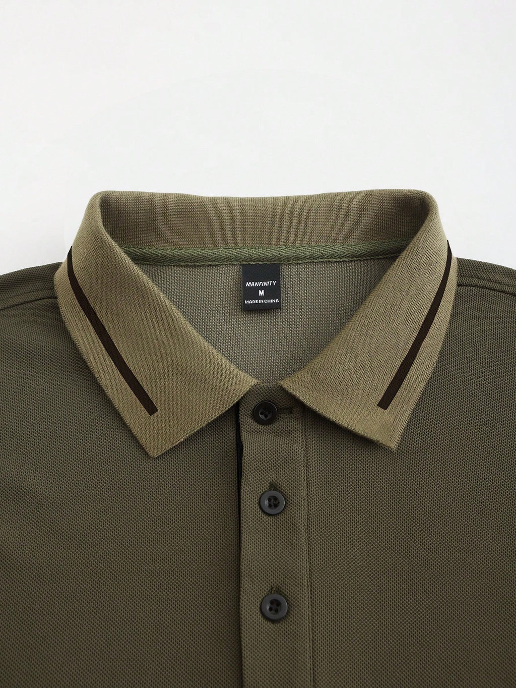 Calvornis Camisa Polo Casual/Business de Manga Curta com Detalhe em Contraste para Homens, Camisa de Golfe Preta para Homens, Formal, Cerimônia