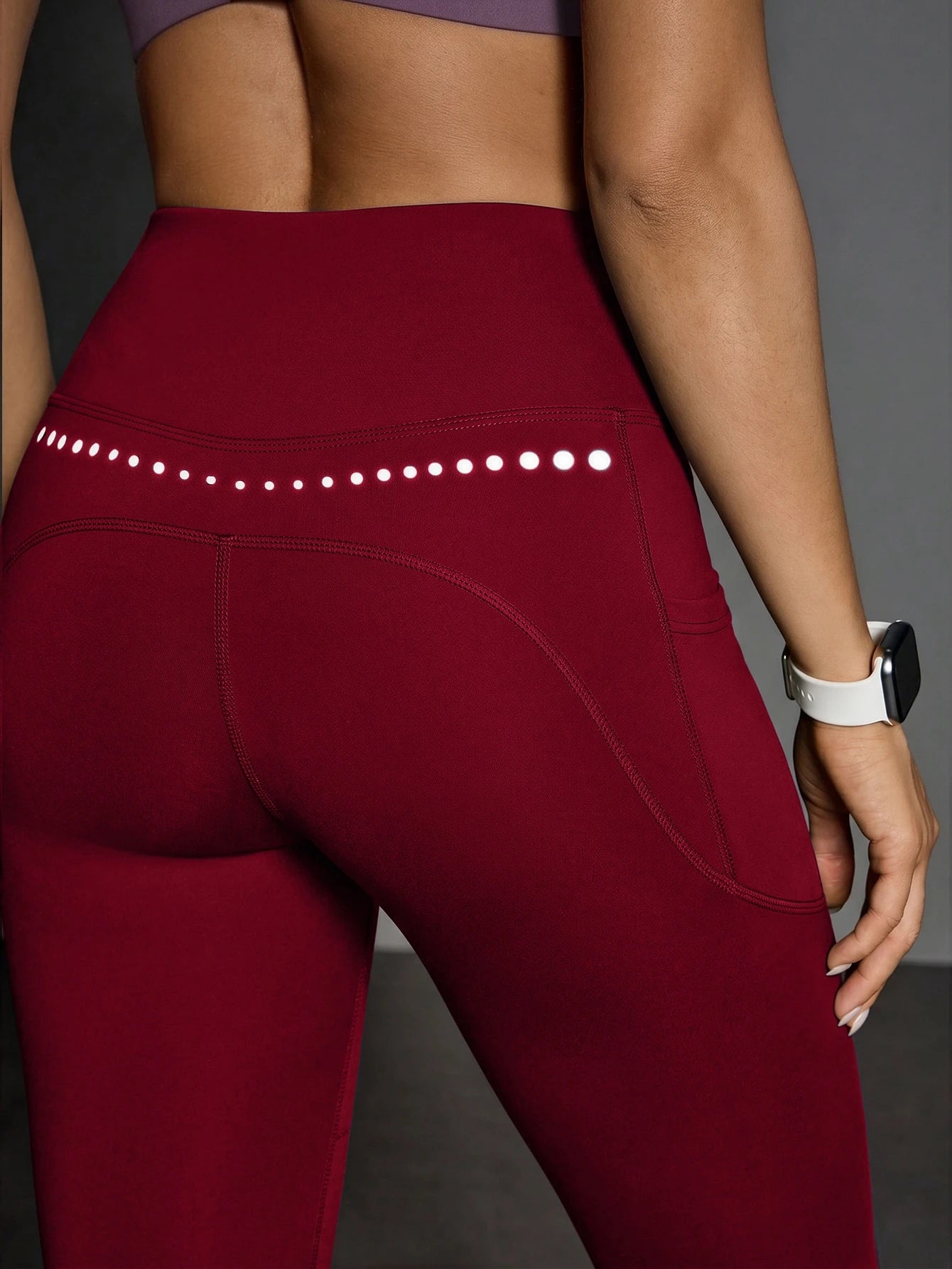 With My Calm With My Calm Legging Esportiva Sem Costura de Cintura Alta em Cor Sólida