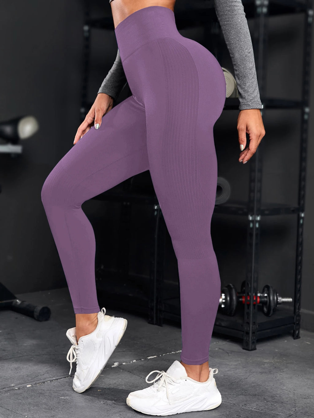 Powerista Legging Esportiva Feminina Minimalista Versátil Ajustada para Yoga
