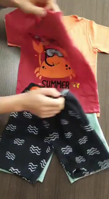 kit Sortido 2 ou 4 peças de Roupa Infantil Masculino Verão Conjunto Infantil Bebê Menino Verão Manga Curta e Shorts