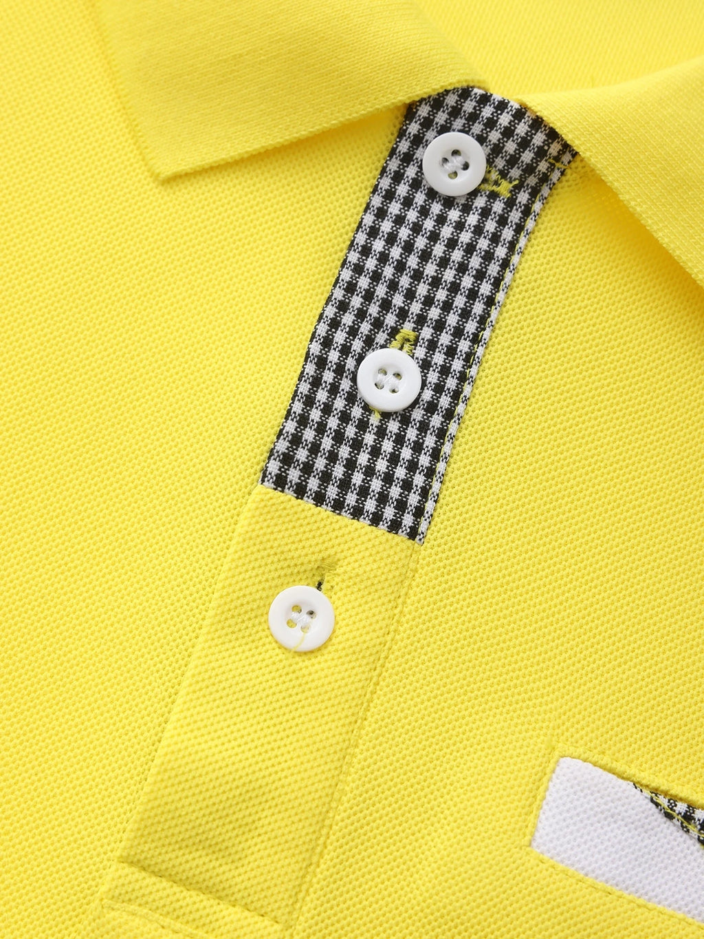 Calvornis Camisa Polo Casual/Business de Manga Curta com Detalhe em Contraste para Homens, Camisa de Golfe Preta para Homens, Formal, Cerimônia